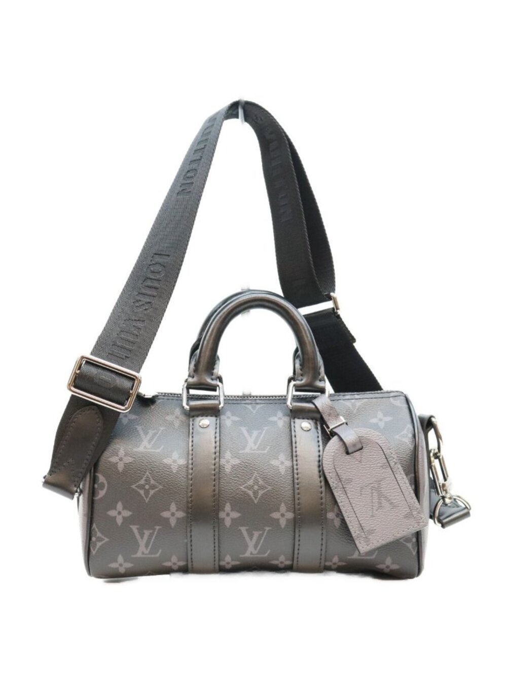 Louis Vuitton Monogram Eclipse Keepall Bandouliere 25 Boston Bag